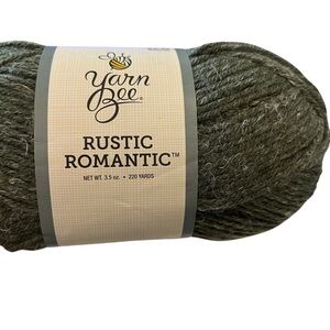 Yarn Bee Rustic Romantic Yarn 1 Skein Olive 28 Green 2015 220 Yards Hemp Acrylic